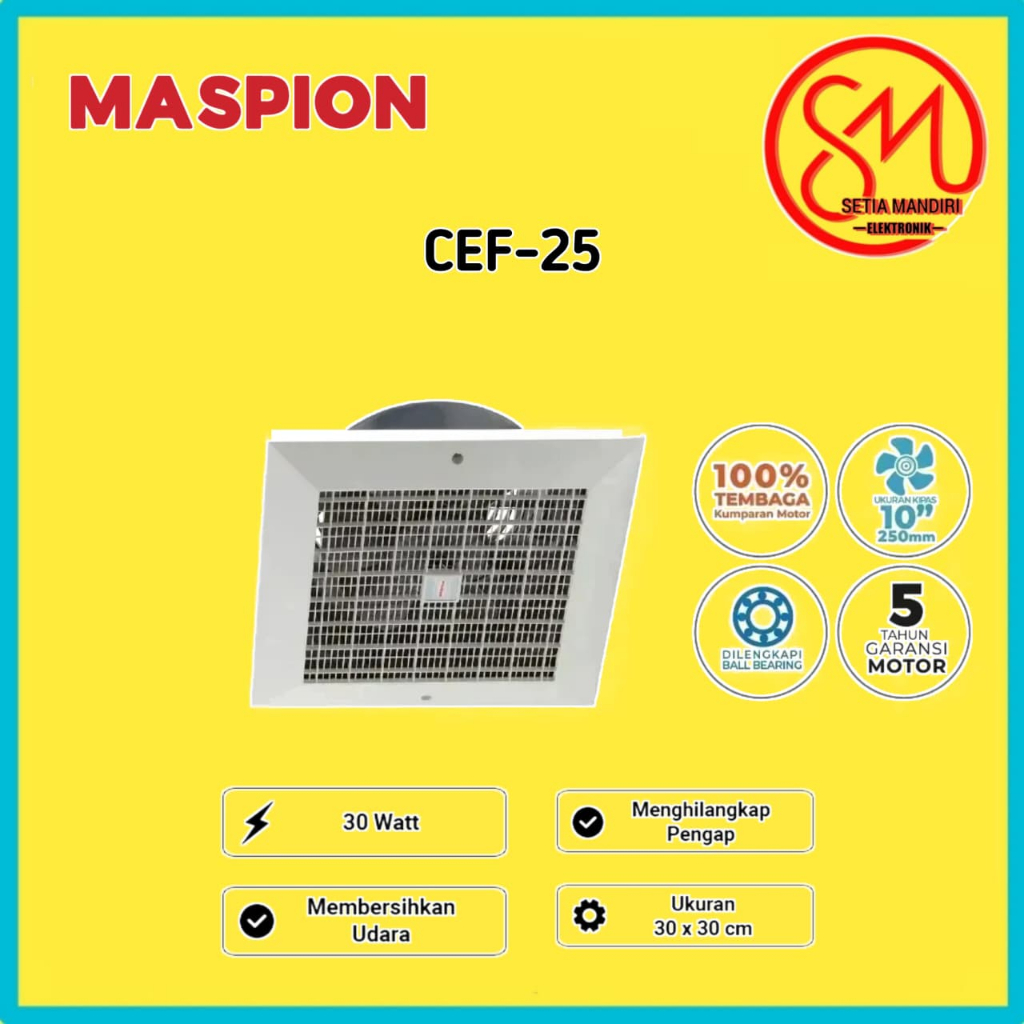 Maspion CEF-25 Ceiling Exhaust Fan 10 Inch Plafon CEF25 CEF 25