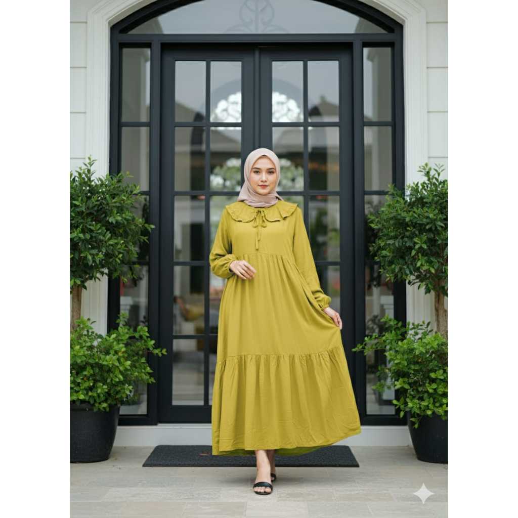 GAMIS POLOS RAYON PREMIUM AURA DRESS TERBARU 2025