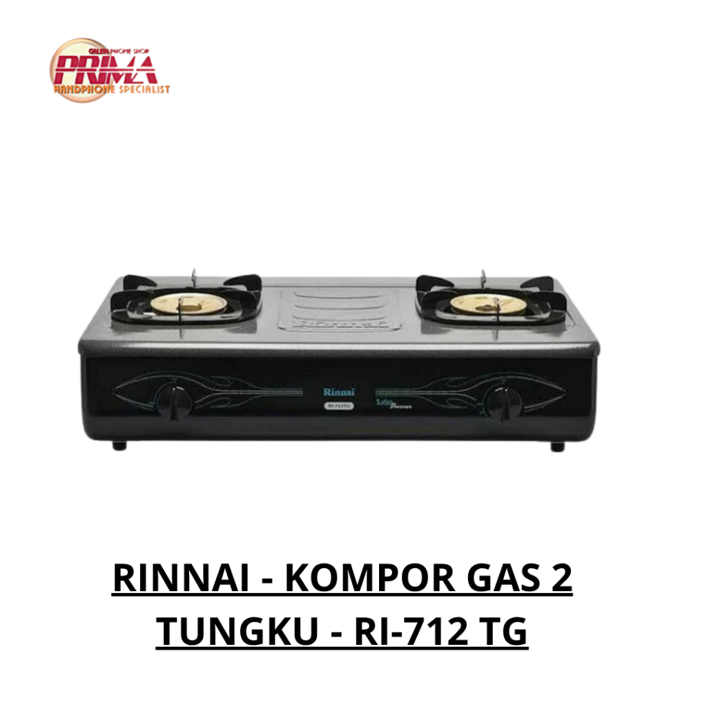 Kompor Gas 2 Tungku Rinnai RI-712TG / RI712TG Turbo Burner