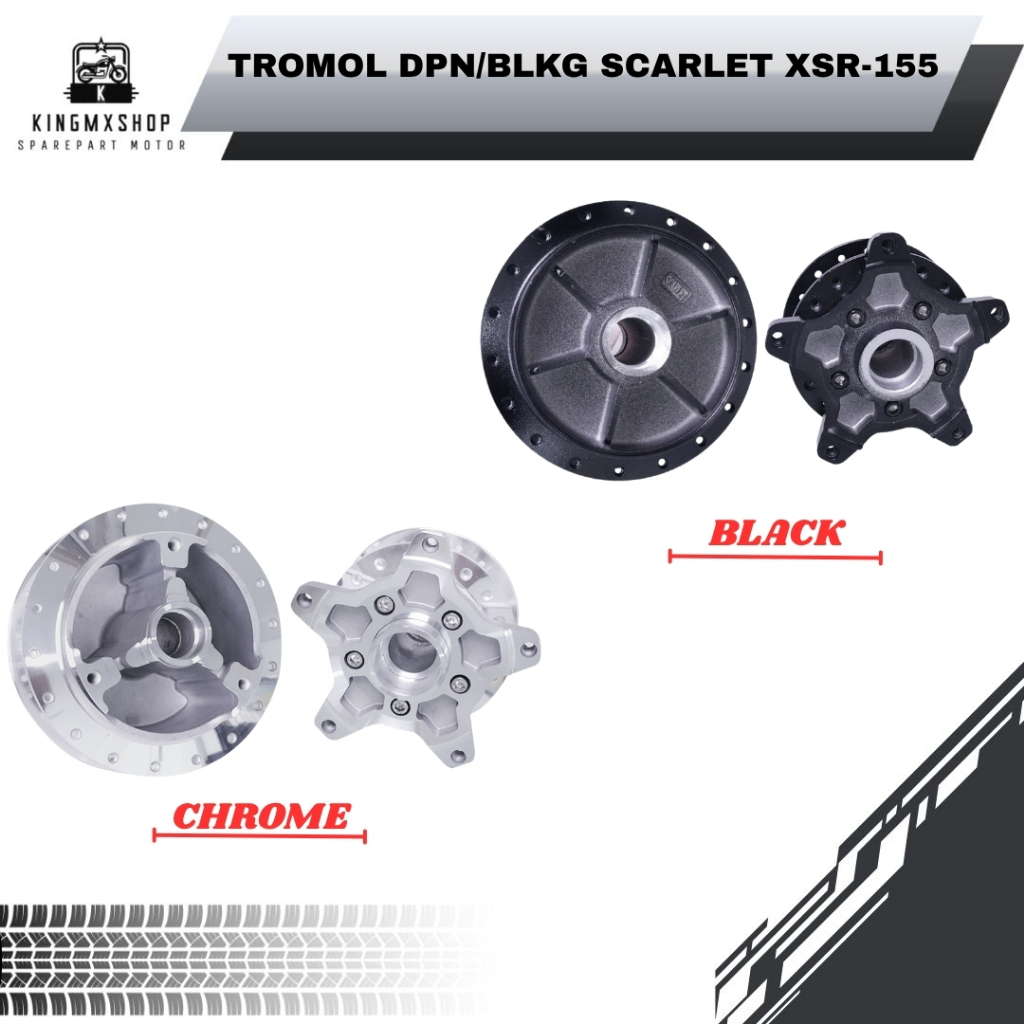 Tromol Trombol Hub Depan Belakang Scarlet Set XSR 155