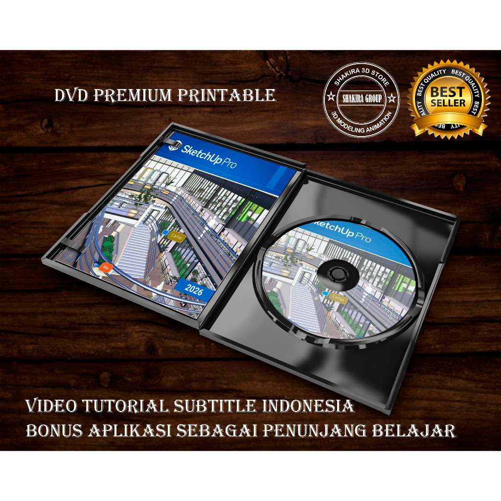 SketchUp 2026 Support VRay 7 Enscape 4 plus Video Tutorial Mastering SUBTITLE BAHASA INDONESIA DVD