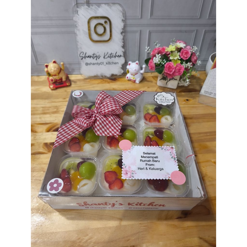 puding cup buah isi 9