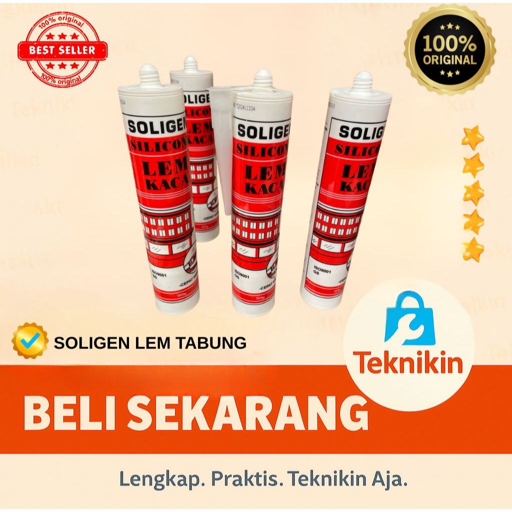 Lem Sealent Kaca Soligen Clear Lem Kaca Silikon Silicon