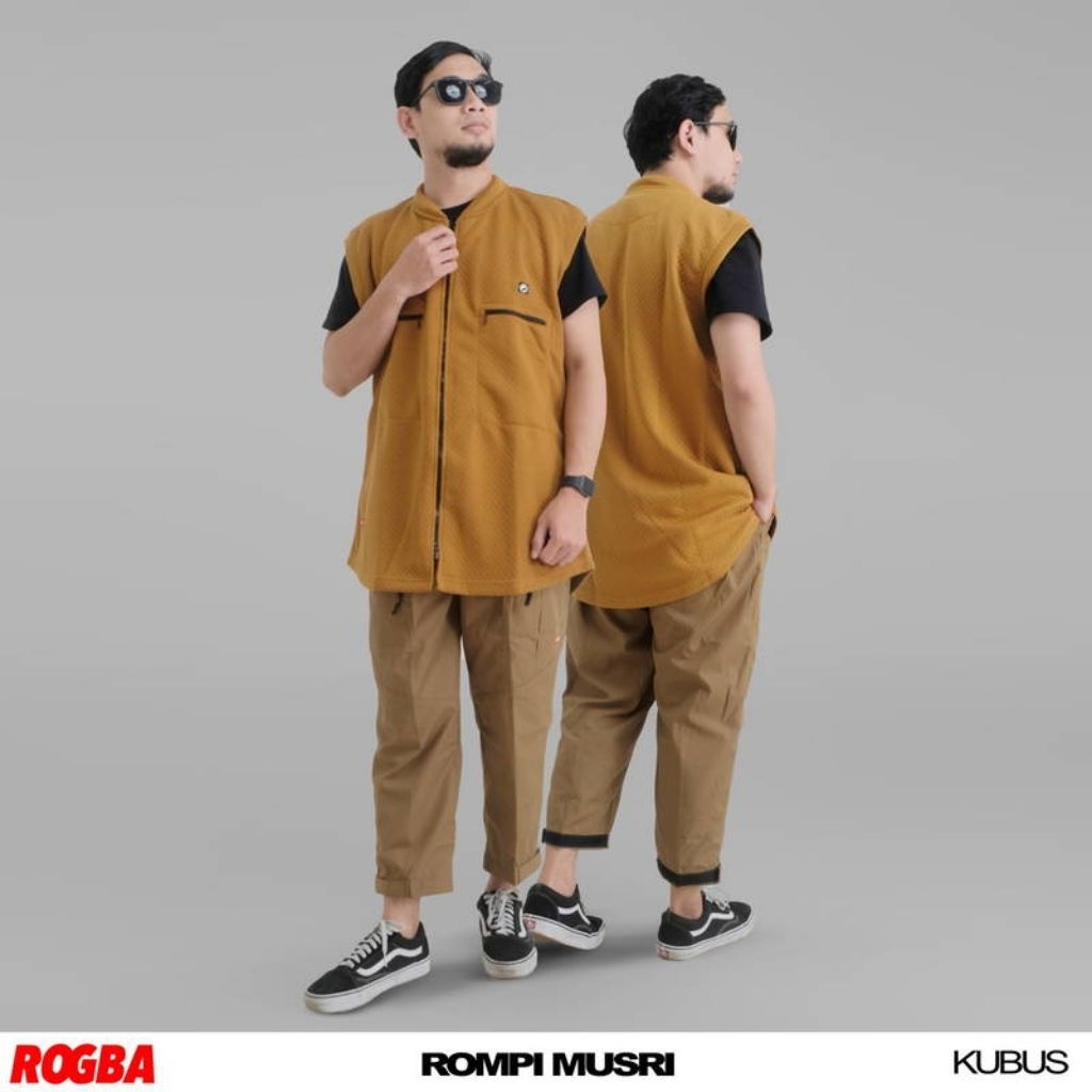 Rompi Musri Rogba | Rompi Motor Rogba Fleece Diamond Tebal | Rompi Musri Nyaman Sholat & Riding | Ja