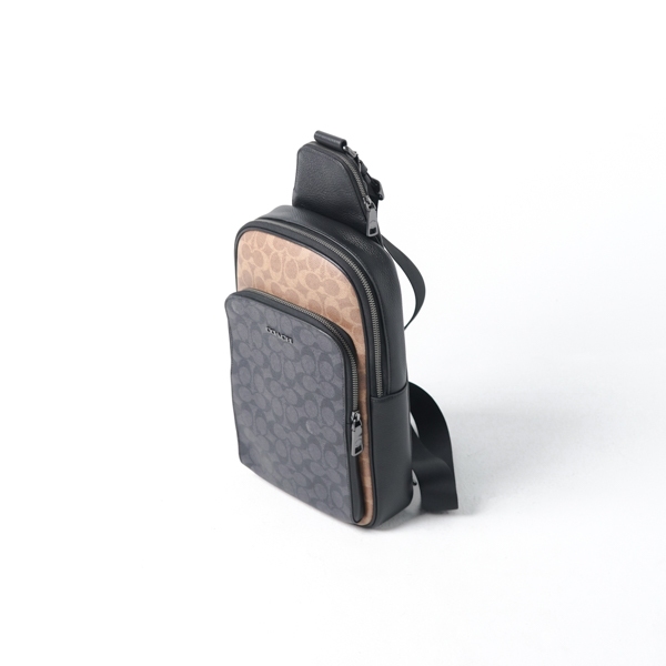 Tas COACH ETHAN MONOGRAM MULTI BROWN BLACK CROSS BODY BAG 100% ORIGINAL