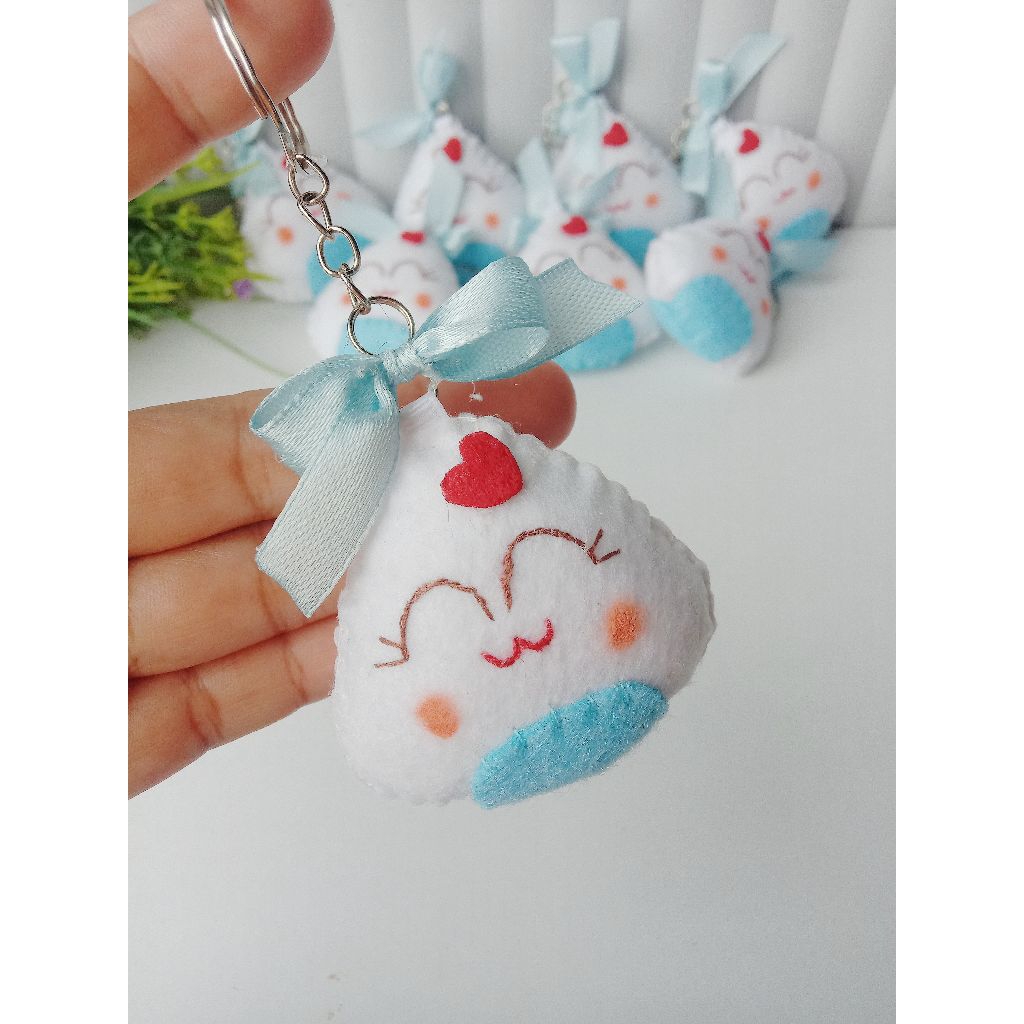 gantungan kunci/tas onigiri flanel