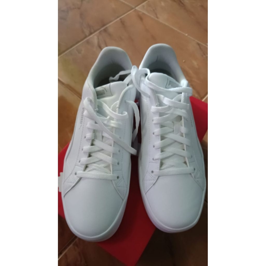 PUMA sepatu casual training unisex Smash Vulcanised V3 low Second bekas Original