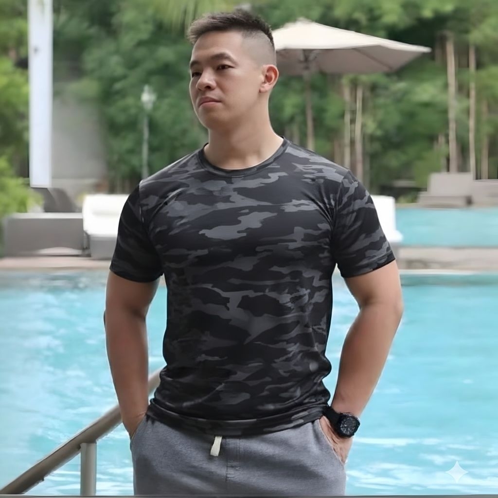 Kaos Pria Army Bahan Premium lengan pendek