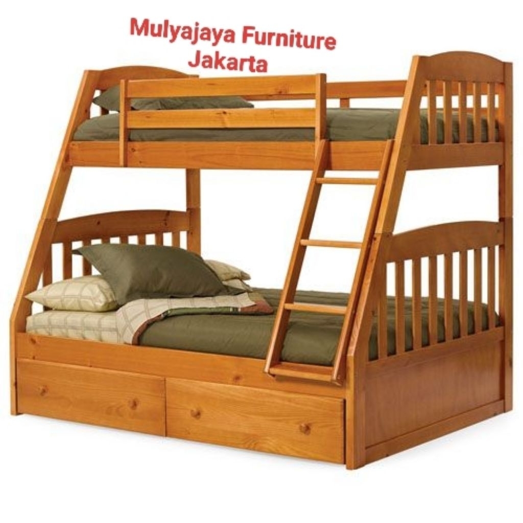 Ranjang susun anak kayu jati berkualitas