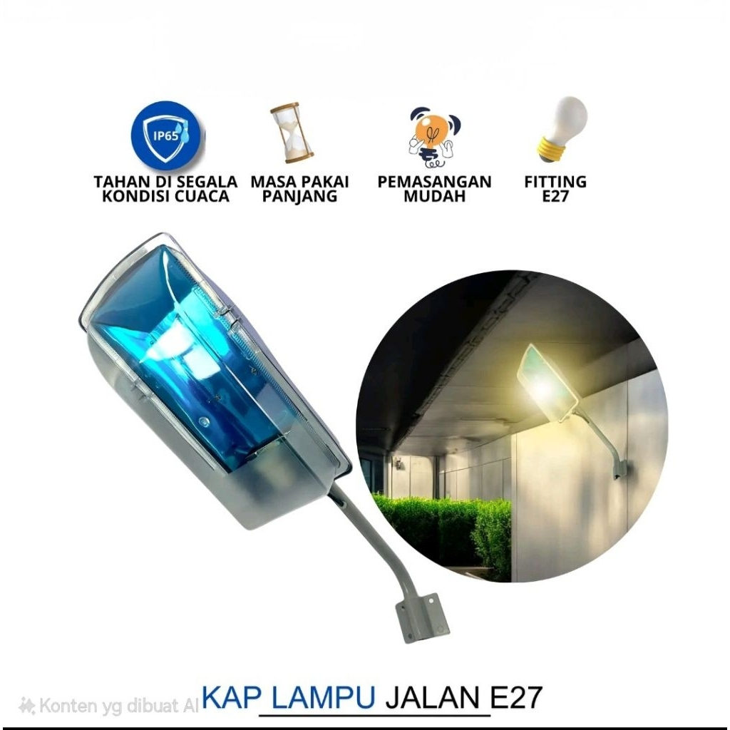 KAP LAMPU JALAN LED PJU / KAP LAMPU JALAN PJU E27 WATERPROOF OUTDOOR