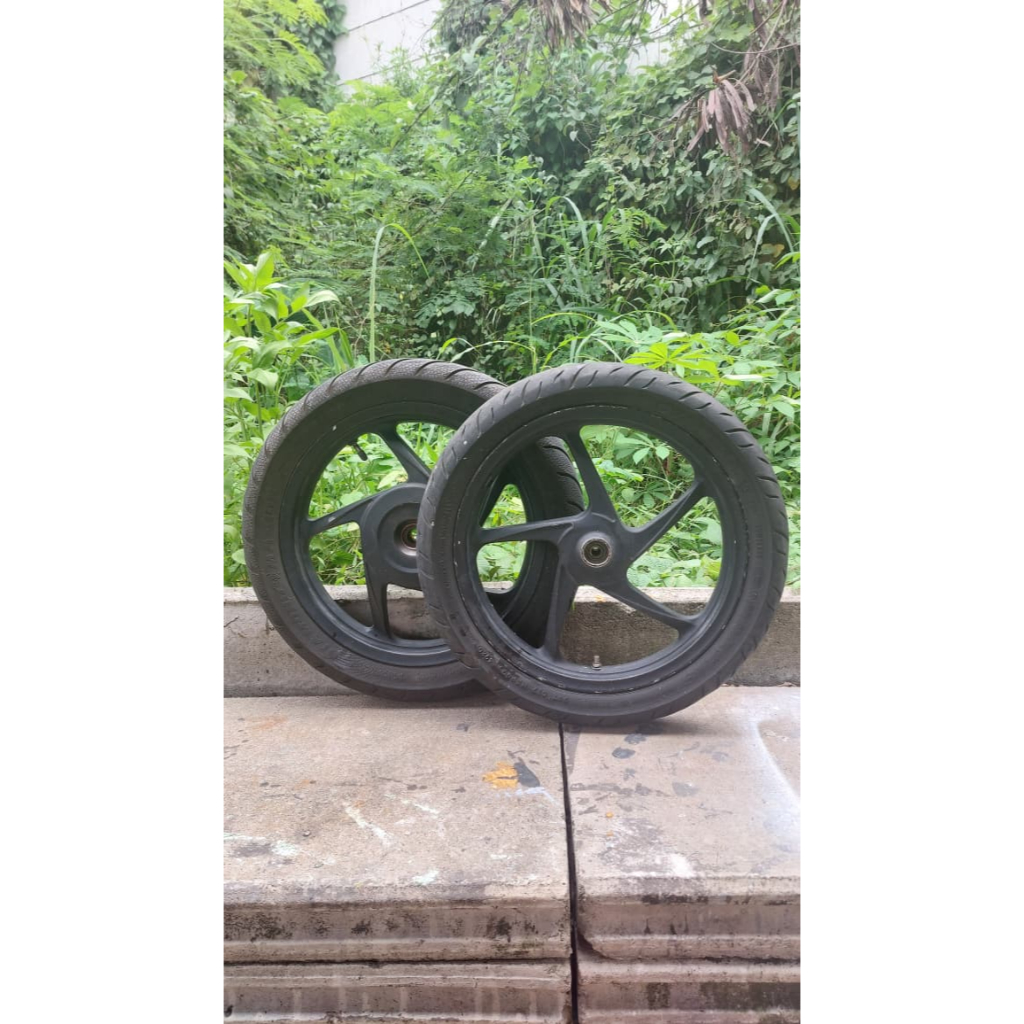 Velg Beat FI Original + Ban | Velg Matic Honda Ori Set Depan Belakang Siap Pasang