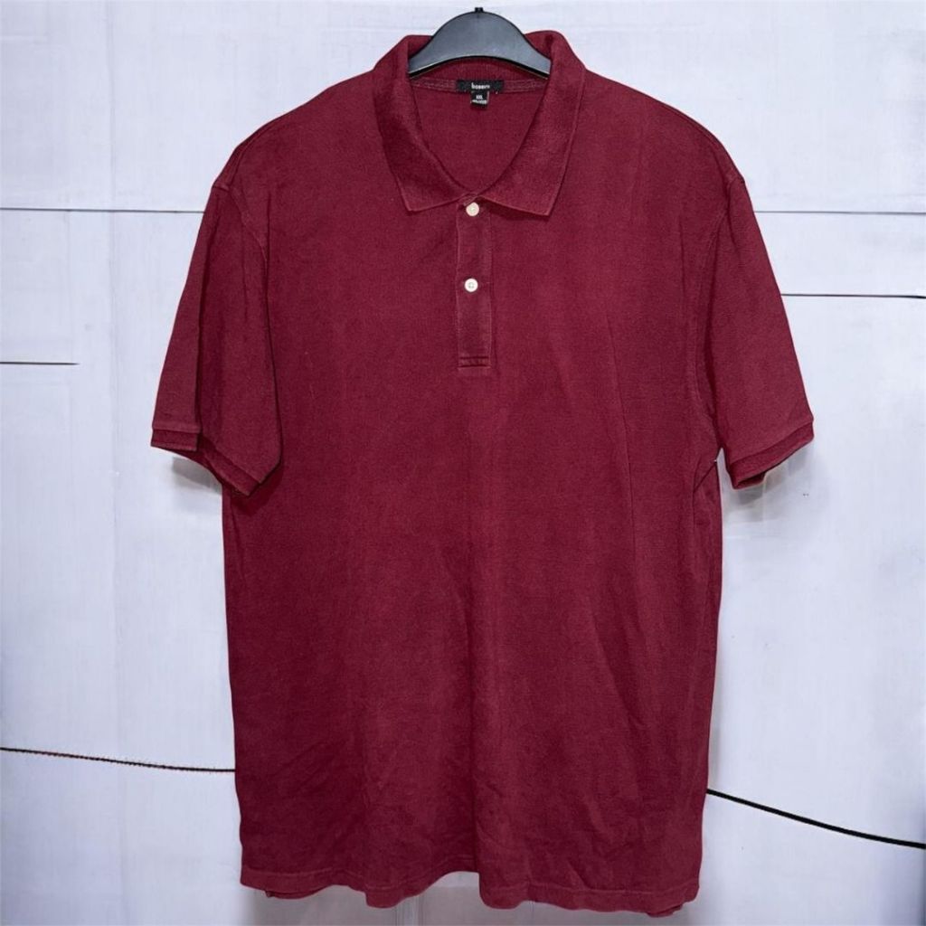 BOSSINI Basic Polo Shirt | kaos kerah pria merah polos