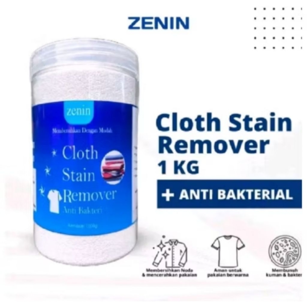 Zenin Penghilang Jamur Pakaian Cloth Stain Remover Serbuk Pembersih Serbaguna
