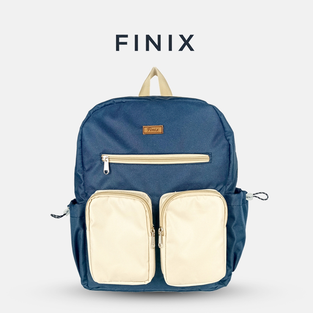 Tas Ransel Laptop Muat Laptop 14 inci Bahan Cordura Premium Finix Vici Blue