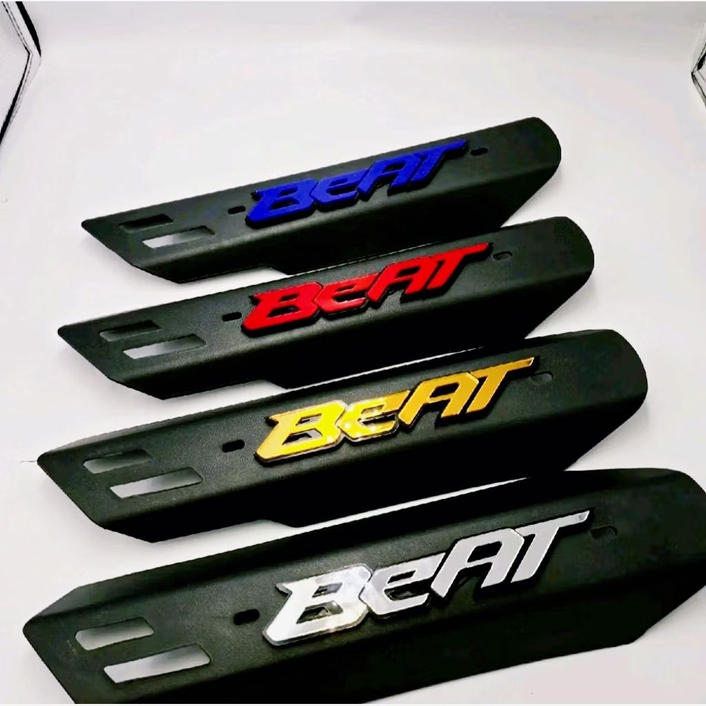 TAMENG KNALPOT COVER ANTI PECAH TEBAL HONDA BEAT PLUS EMBLEM TIMBUL BEAT 2008-2022