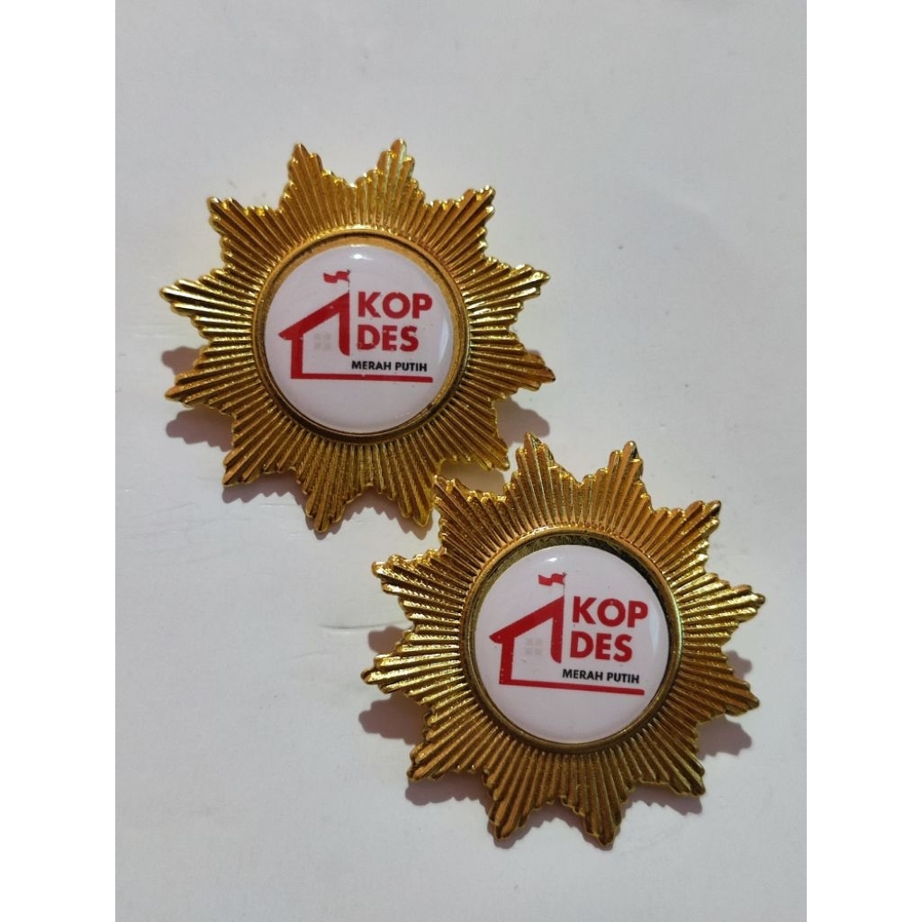 Pin Bintang KOPDES merah putih / KOPERASI DESA