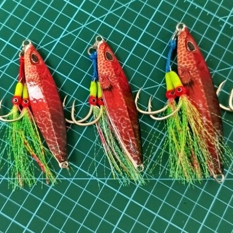 UMPAN METAL JIG KOIKA FULL GID  KERAPU MERAH 40, 60, 80, 100, 150, 200 GRAM PLUS ASSIST HOOK