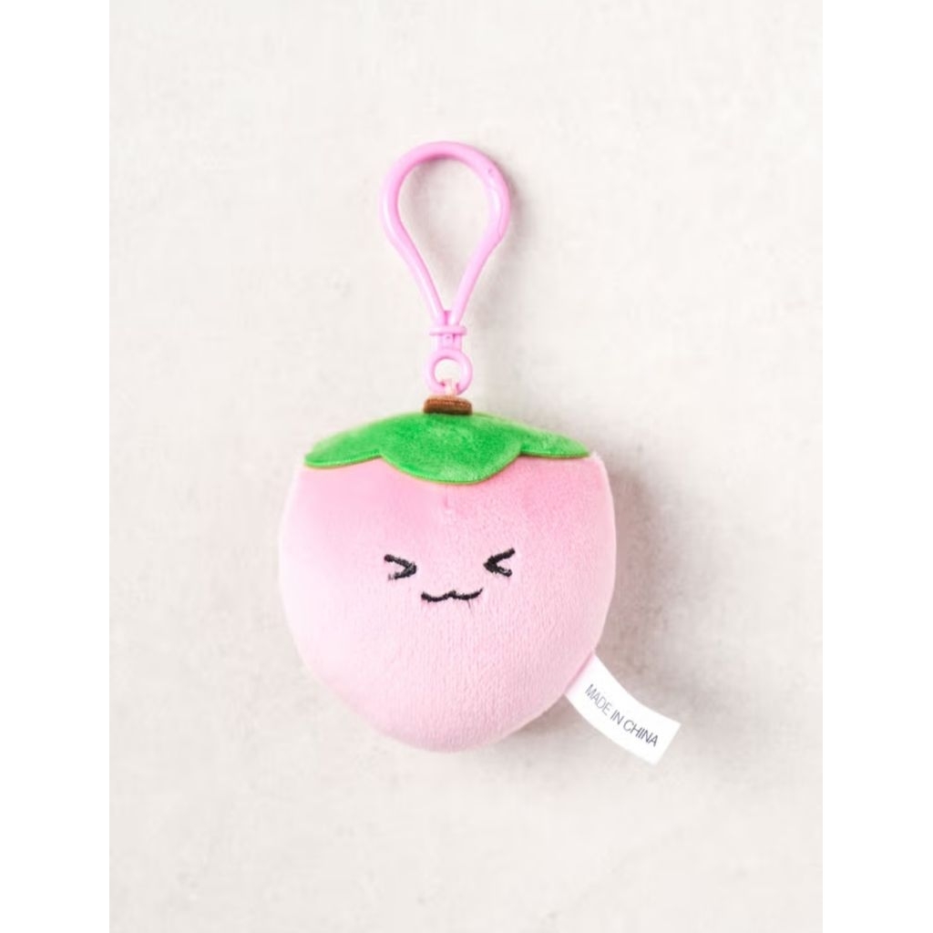 Gantungan Kunci Boneka Buah Persik Lucu / Plush Peach Keychain