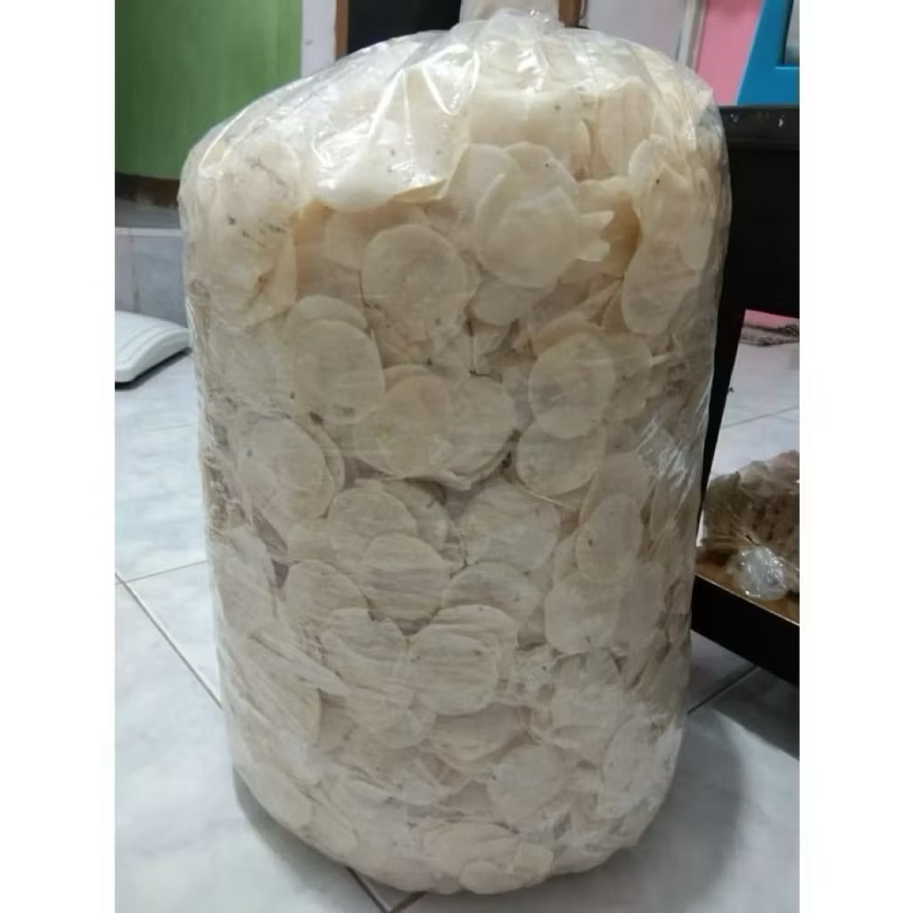 Opak Singkong 1 Kg Mentah. Opak Koin