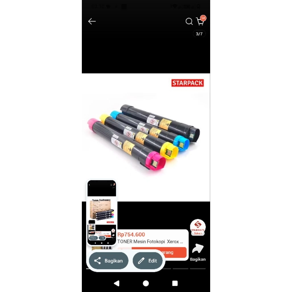 toner cartridge Xerox WorkCentre 7855 Toner Xerox 7855 CMYK – Cetak Jelas dan Tahan Lama