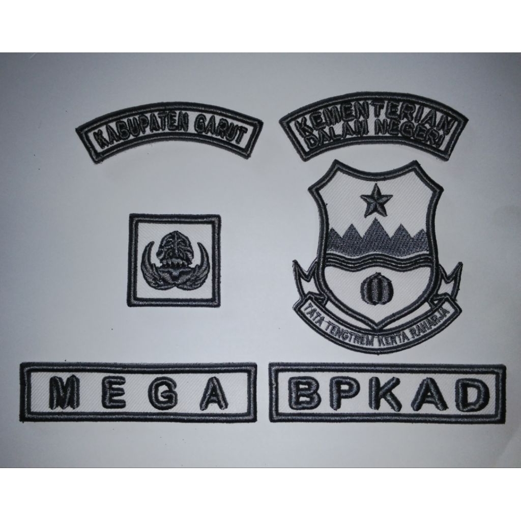 Atribut bordir timbul ASN/PNS BPKAD kabupaten Garut (custom)