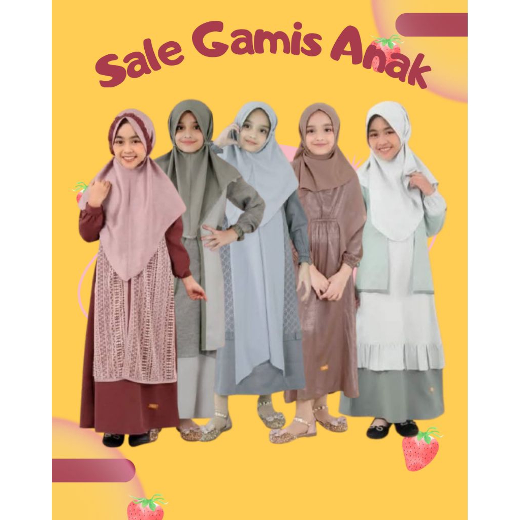 Nibras Gamis Anak Set Hijab 5- 10 Tahun
