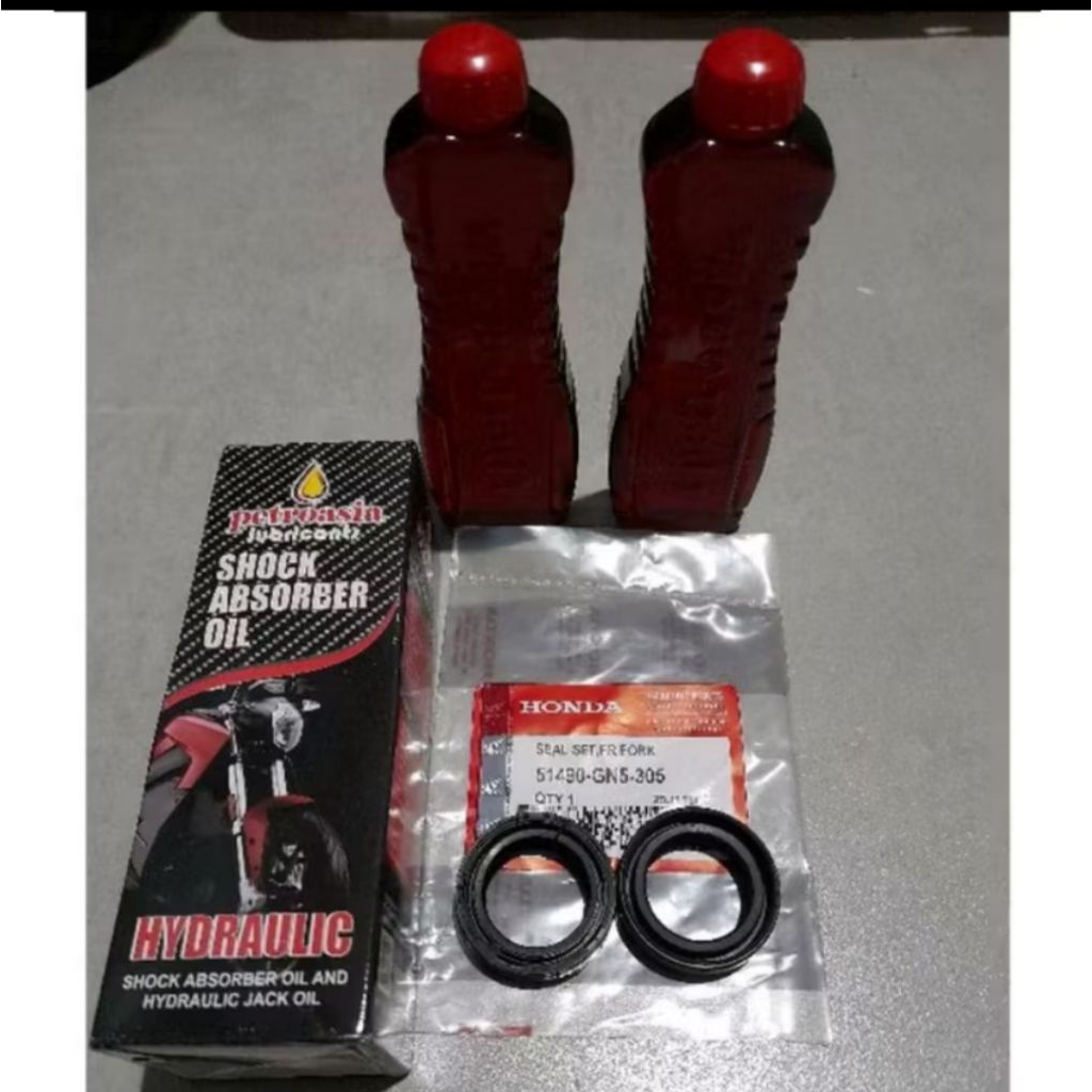 PAKET SEAL SHOCK + OLI SHOCK Depan Honda WIN 100,GL 100