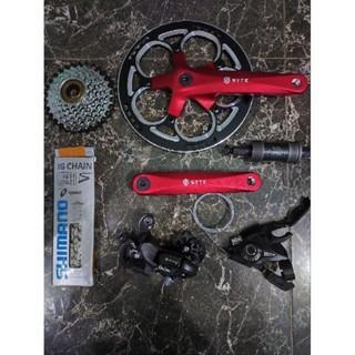 Groupset Shimano 7 Speed TY300 TX30 Original Ulir Frewheel Sepeda lipat Minion Balap Federal