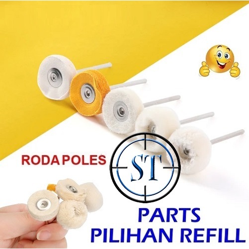 Mata Bor Kain Poles Mini Drill Wol Poles Mata Tuner Grinder Gerinda Wol Dremel Rotary Asah