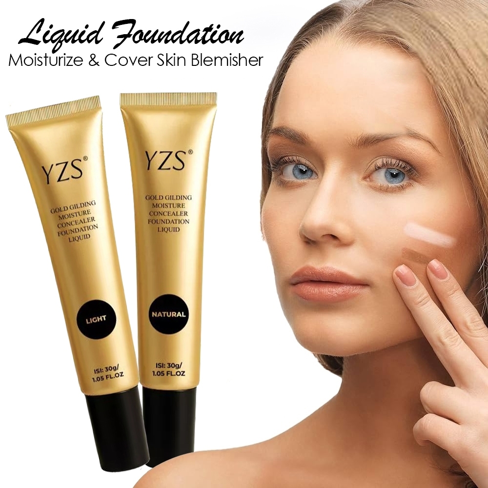 Liquid Foundation YZS Alas Bedak Cair Full Coverage Makeup Matte Waterproof Tahan Lama