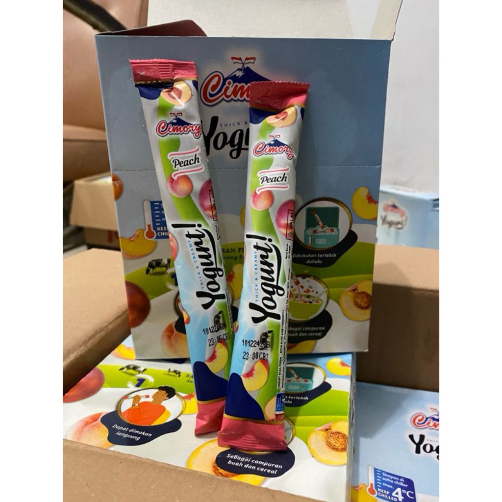 Cimory yogurt stick peach 1 box isi 25