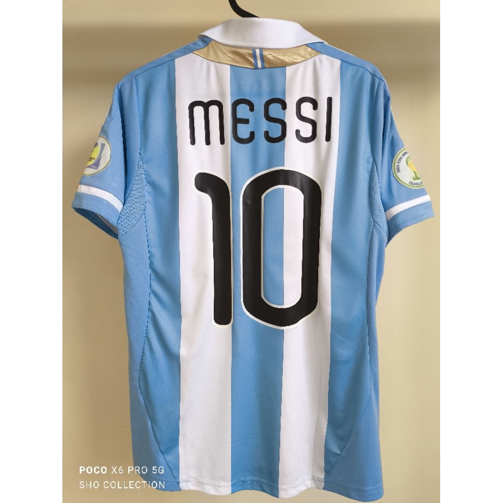 JERSEY ARGENTINA HOME 2012 MESSI EURO 2012 ORIGINAL BAJU BOLA ASLI RARE LANGKA VINTAGE RETRO LAWAS S
