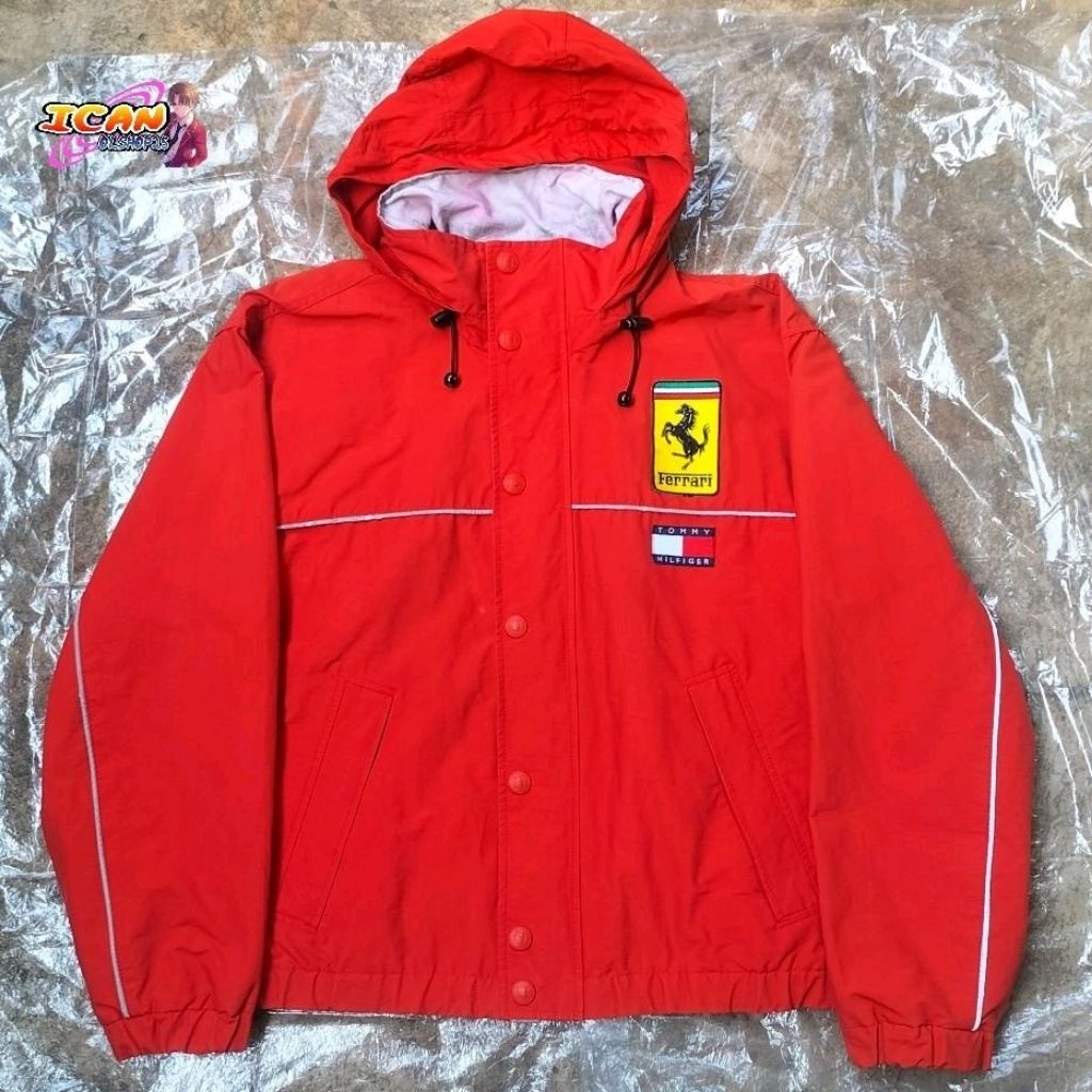 Jaket Ferrari X Tommy Hilfiger Vintage Original Official Merchandise Scuderia Ferrari F1 Retro Jaket