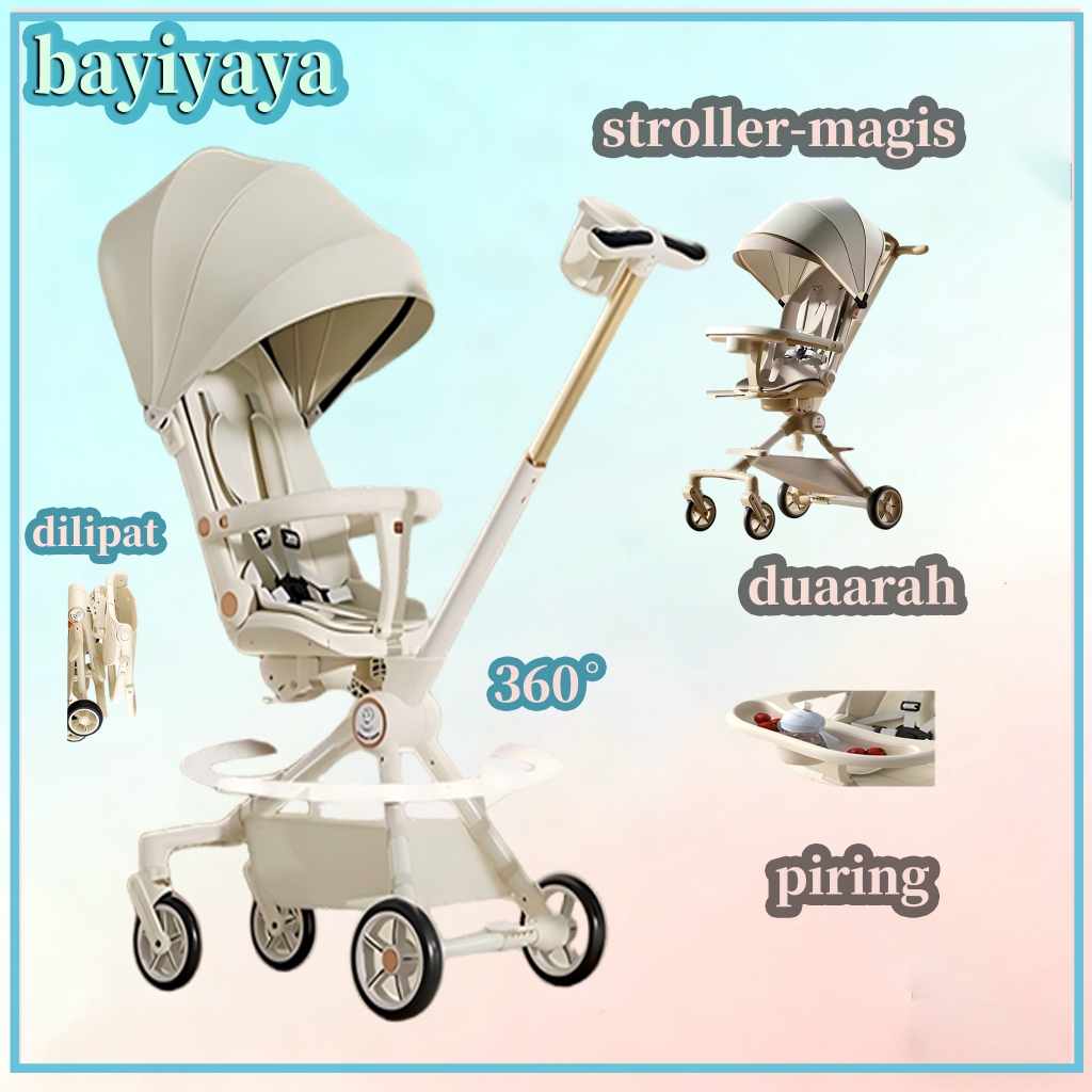 Kereta bayi kursi perjalanan lipatKereta bayi kecil dua arah / bayi multifungsi Kereta bayi kursi pe