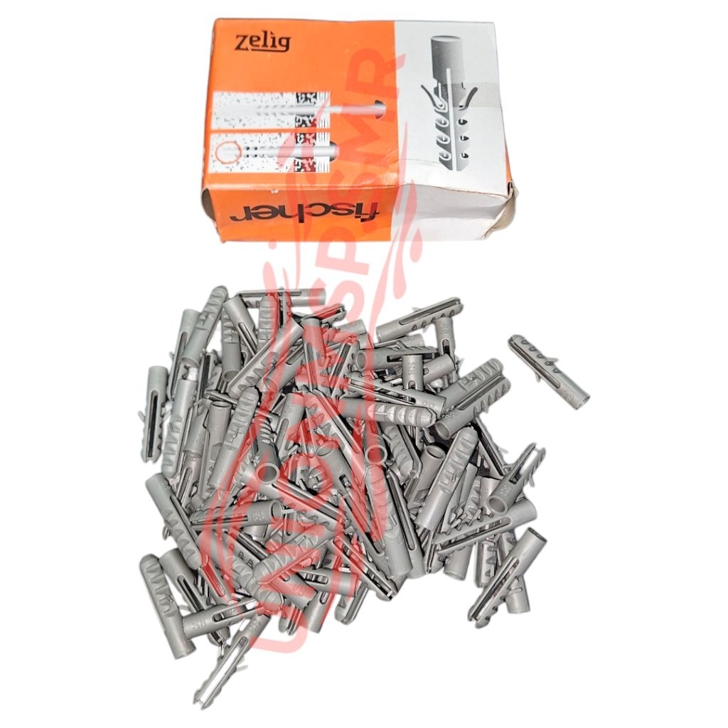 Fisher Dinding S6 S8 Zelig Wall Plug Fiser Tembok Nylon Plastik Kuat Aneka Ukuran (Tanpa Sekrup)