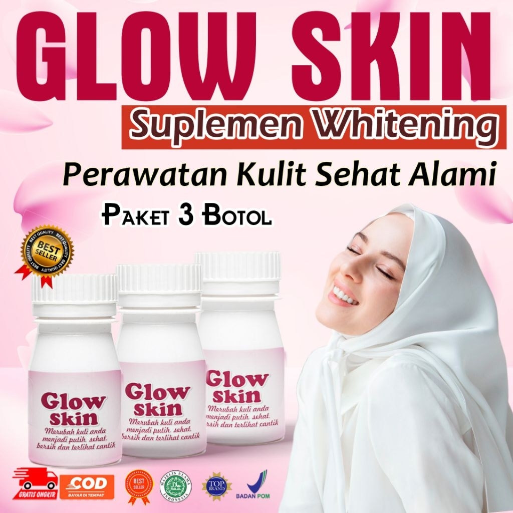 COLLAGEN GLOW SKIN PEMUTIH WAJAH MENCERAHKAN KULIT MENGHILANGKAN FLEK HITAM MENGHALUSKAN KULIT WAJAH