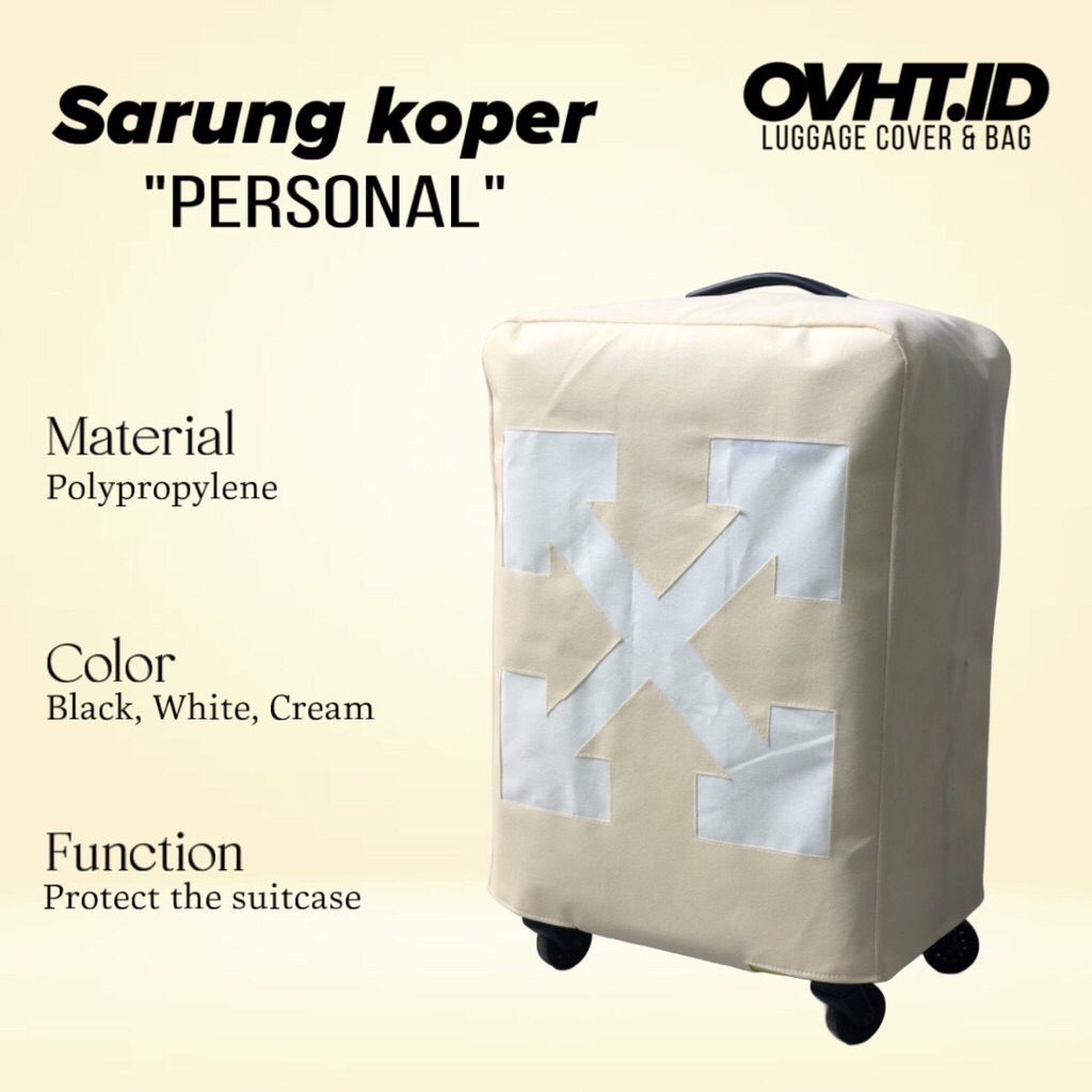 OVHT.ID sarung koper off white essential cream