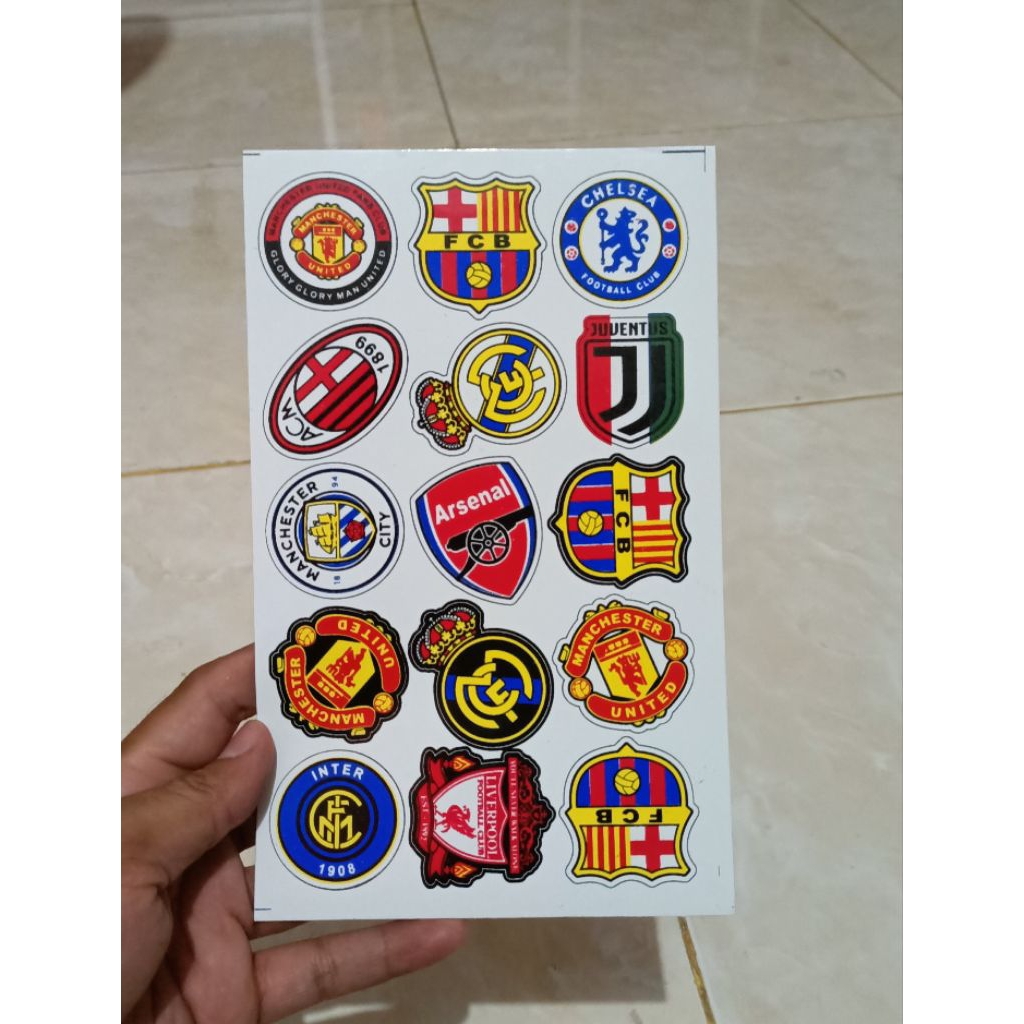 Stiker motor mini lembaran club bola