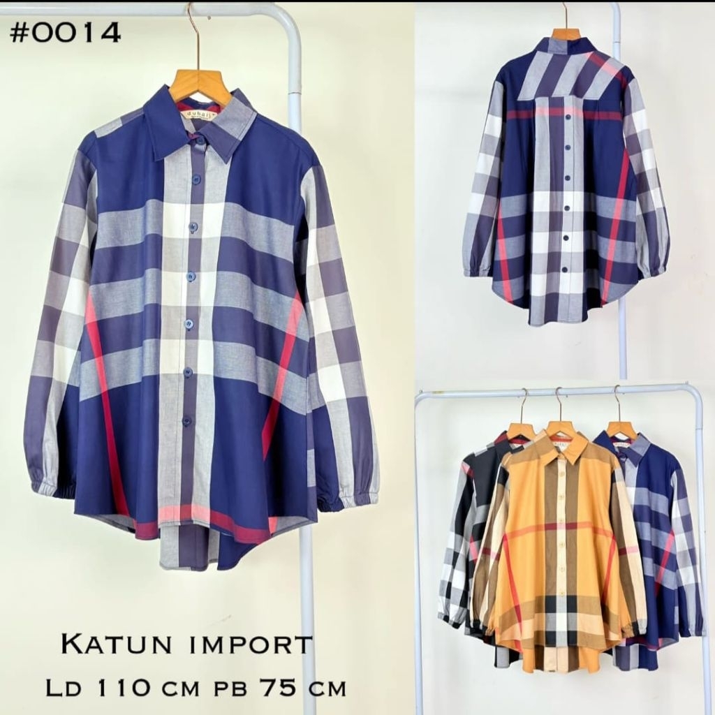Atasan Kemeja Wanita Bahan Lembut Dan Adem Premium Import Original Dubai