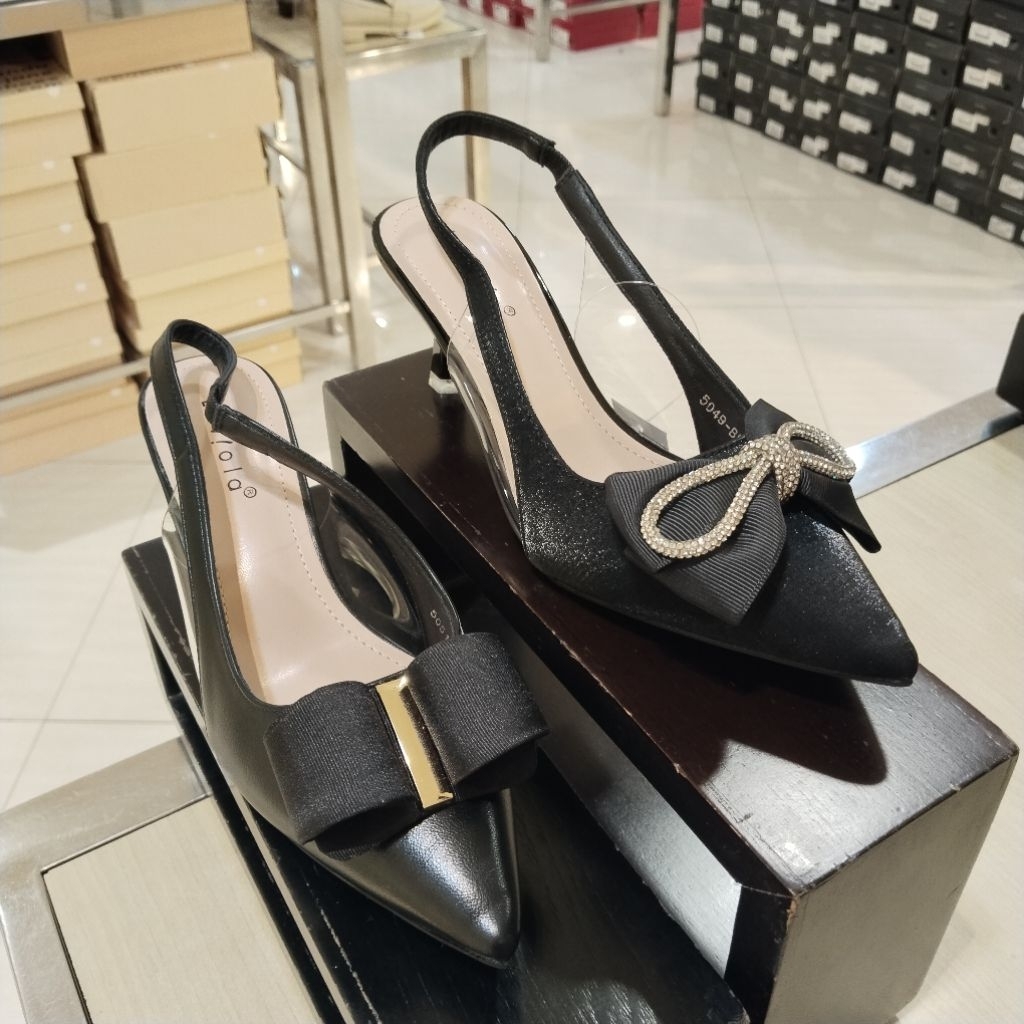 LAVIOLA‼️ sandal tali selop wanita hak 7cm mewah