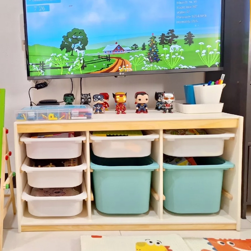 Sikayu - Rak Mainan Anak Minimalis / Rak Buku Minimalis Trofast Mainan Anak /Rak Serbaguna/Rak Trofa