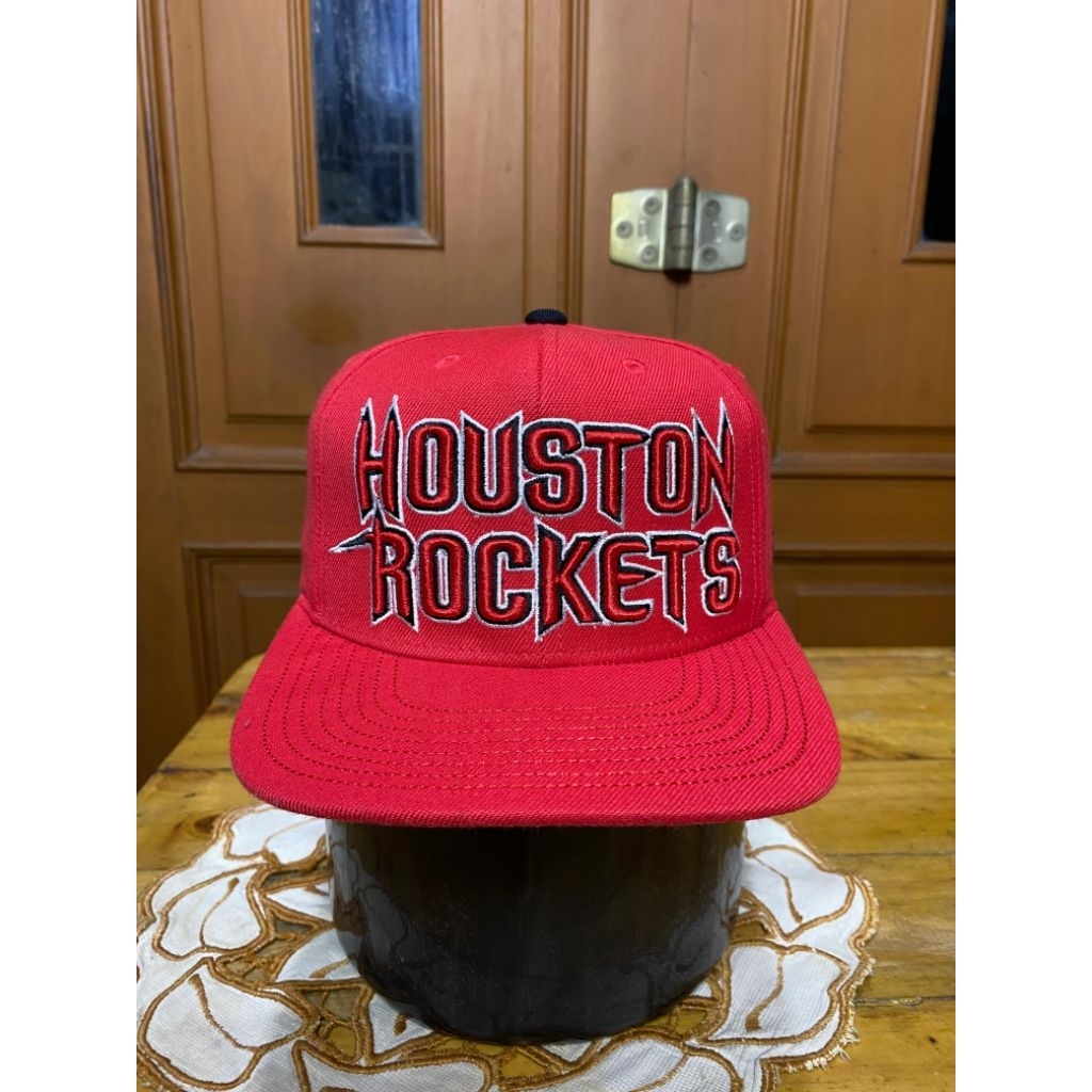 Topi Adidas HOUSTON ROCKETS Official NBA Draft Cap Snapback Adjustable Hat