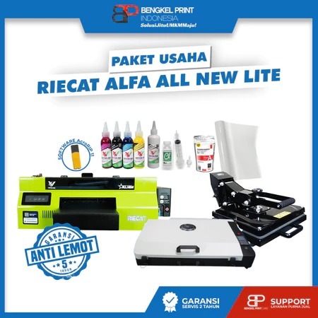 Paket Usaha Sablon DTF | Paket Lengkap Mesin Riecat Alfa All New Lite