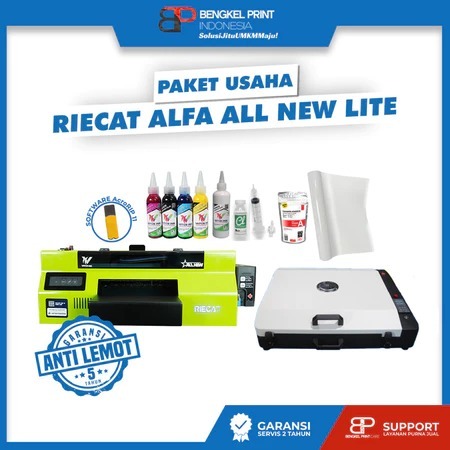 Paket Usaha Sablon DTF | Paket Mesin Riecat Alfa All New Lite + Mesin Oven (Only)