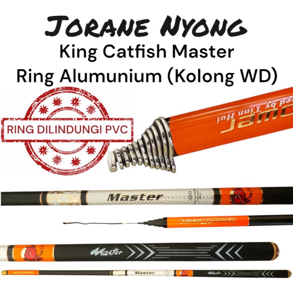 Joran Tegek King Catfish (KCF) Master Ring Alumunium (Kolong WD) + Sungu / Tanduk WD