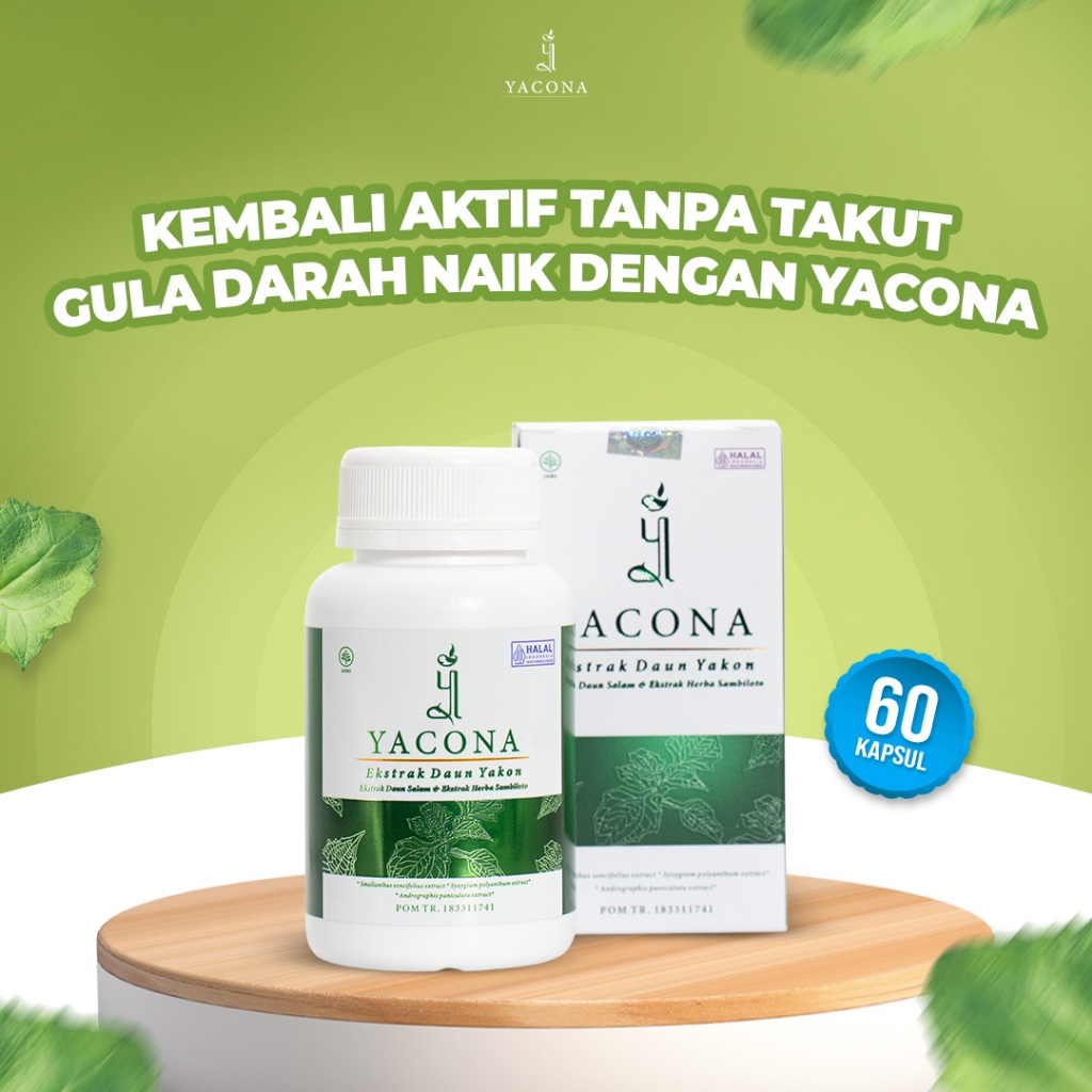 Yacona Kapsul Diabetes Obat Gula Darah Tinggi Isi 60 Kapsul
