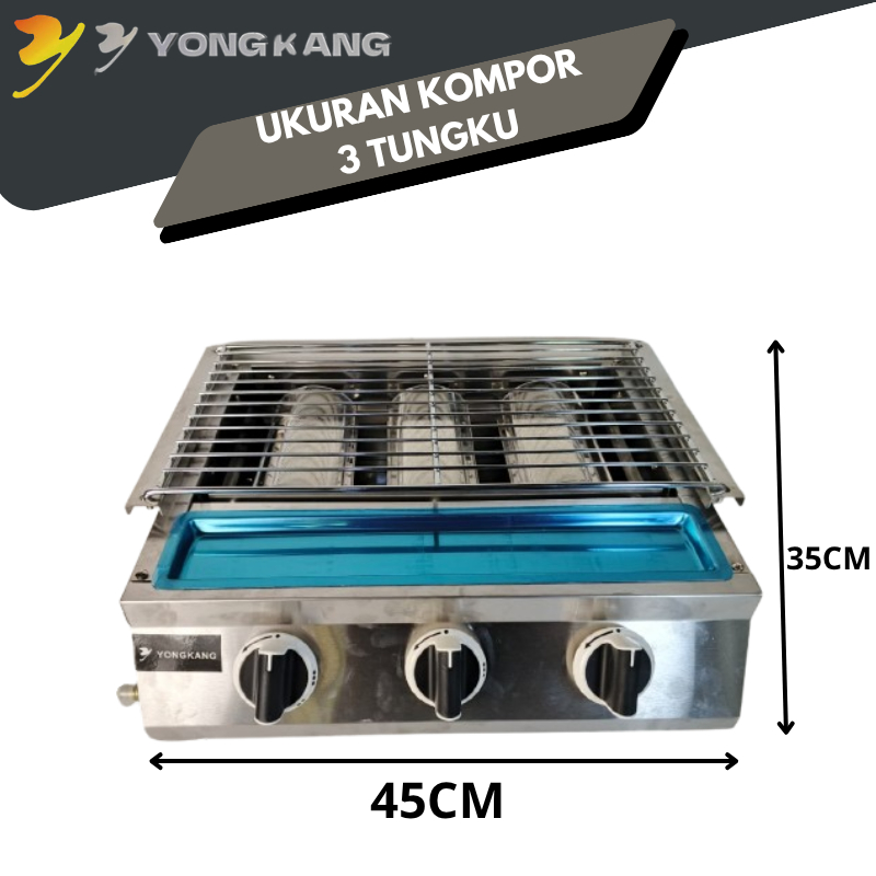 KOMPOR PANGGANG SOSIS / AYAM / JAGUNG 3 TUNGKU / KOMPOR PANGGANG SERBA GUNA