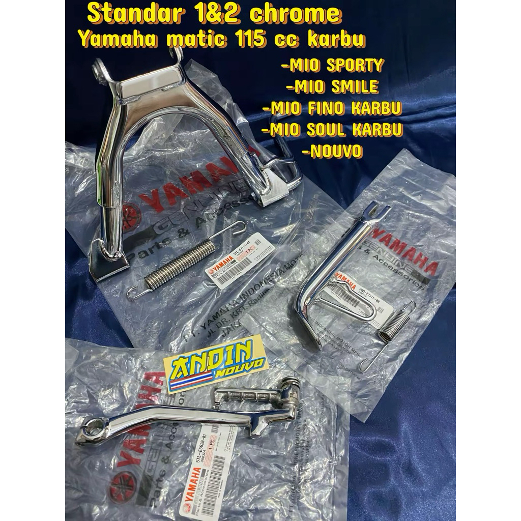 standar 1 standar samping dan standar 2 standar tengah standar mio sporty/mio smile/nouvo/mio fino/m