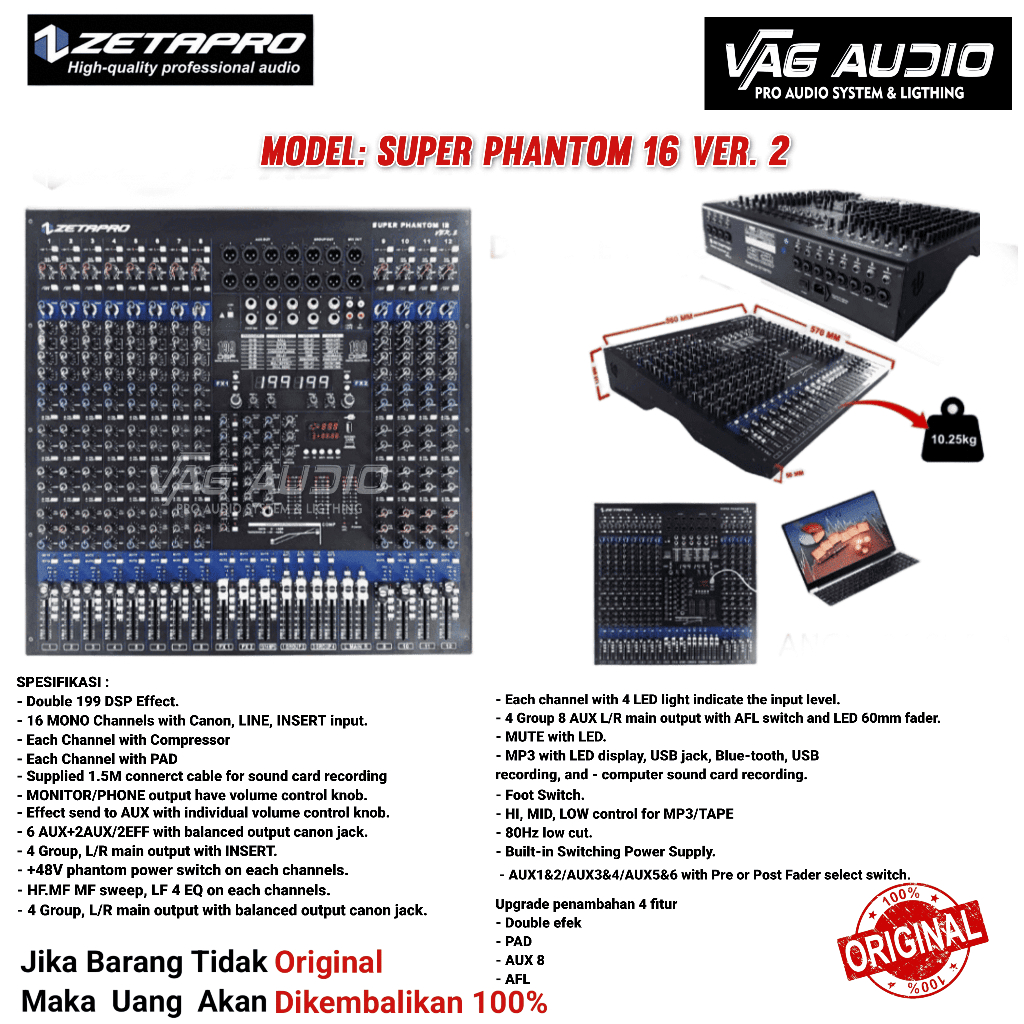 MIXER ZETAPRO SUPER PHANTOM 16 VER 2