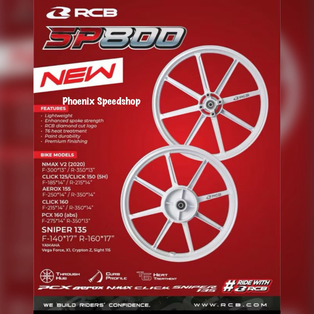 Velg RCB SP800 Palang 8 Mio M3, Mio 125, Fino 125, X-Ride 115